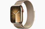 Apple Watch Series 9 GPS + Cellular 41mm Gold Stainless Steel Case with Gold Milanese Loop MRJ73ET/A