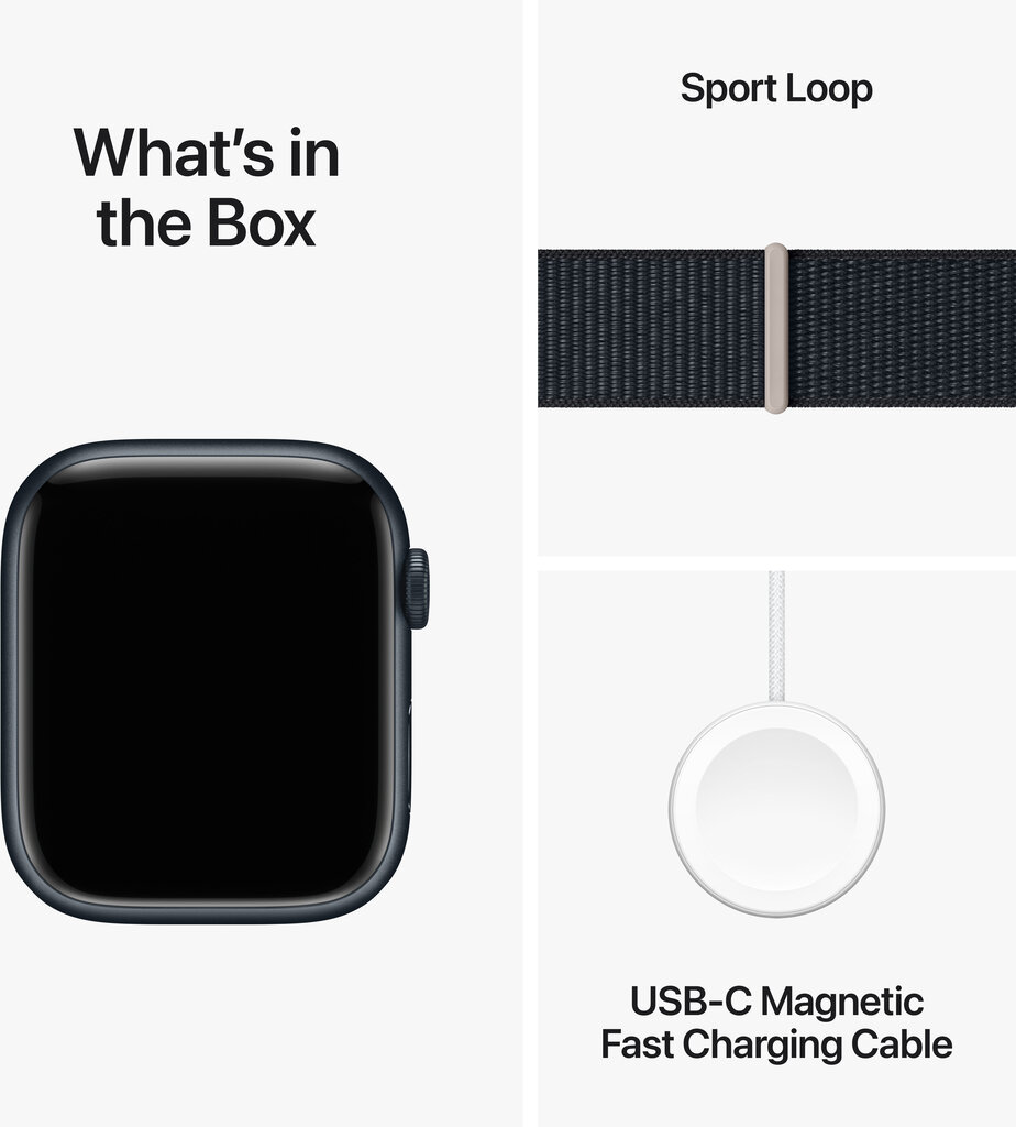 Apple Watch Series 9 GPS + Cellular 45mm Midnight Aluminium Case with Midnight Sport Loop - MRMF3ET/A hind ja info | Nutikellad (smartwatch) | kaup24.ee