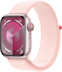 Apple Watch Series 9 GPS + Cellular 45mm Pink Aluminium Case with Light Pink Sport Loop MRMM3ET/A цена и информация | Смарт-часы (smartwatch) | kaup24.ee