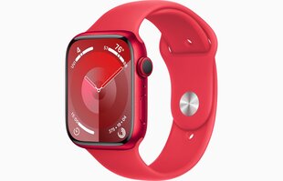 Apple Watch Series 9 GPS 41mm (PRODUCT)RED Aluminium Case with (PRODUCT)RED Sport Band - M/L - MRXH3ET/A цена и информация | Смарт-часы (smartwatch) | kaup24.ee