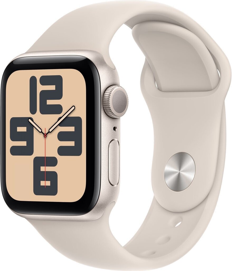 Apple Watch SE GPS 40mm Starlight Aluminium Case with Starlight Sport Band - S/M - MR9U3ET/A цена и информация | Nutikellad (smartwatch) | kaup24.ee