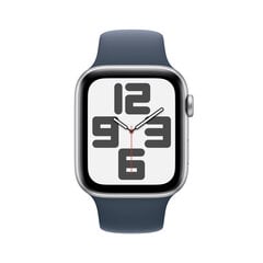 Apple Watch SE GPS 40mm Silver Aluminium Case with Storm Blue Sport Band - S/M MRE13ET/A цена и информация | Смарт-часы (smartwatch) | kaup24.ee