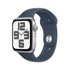 Apple Watch SE GPS 40mm Silver Aluminium Case with Storm Blue Sport Band - S/M MRE13ET/A цена и информация | Смарт-часы (smartwatch) | kaup24.ee