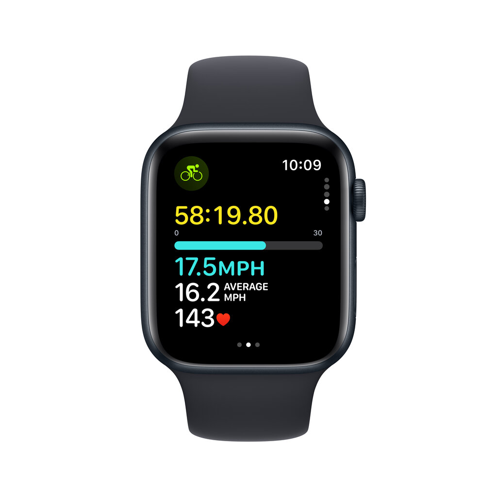 Apple Watch SE GPS 44mm Midnight Aluminium Case with Midnight Sport Band - M/L - MRE93ET/A цена и информация | Nutikellad (smartwatch) | kaup24.ee