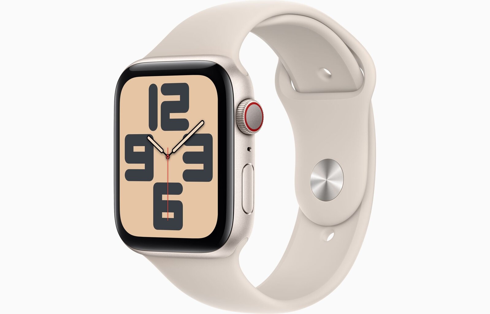 Apple Watch SE GPS + Cellular 40mm Starlight Aluminium Case with Starlight Sport Band - S/M - MRFX3ET/A цена и информация | Nutikellad (smartwatch) | kaup24.ee