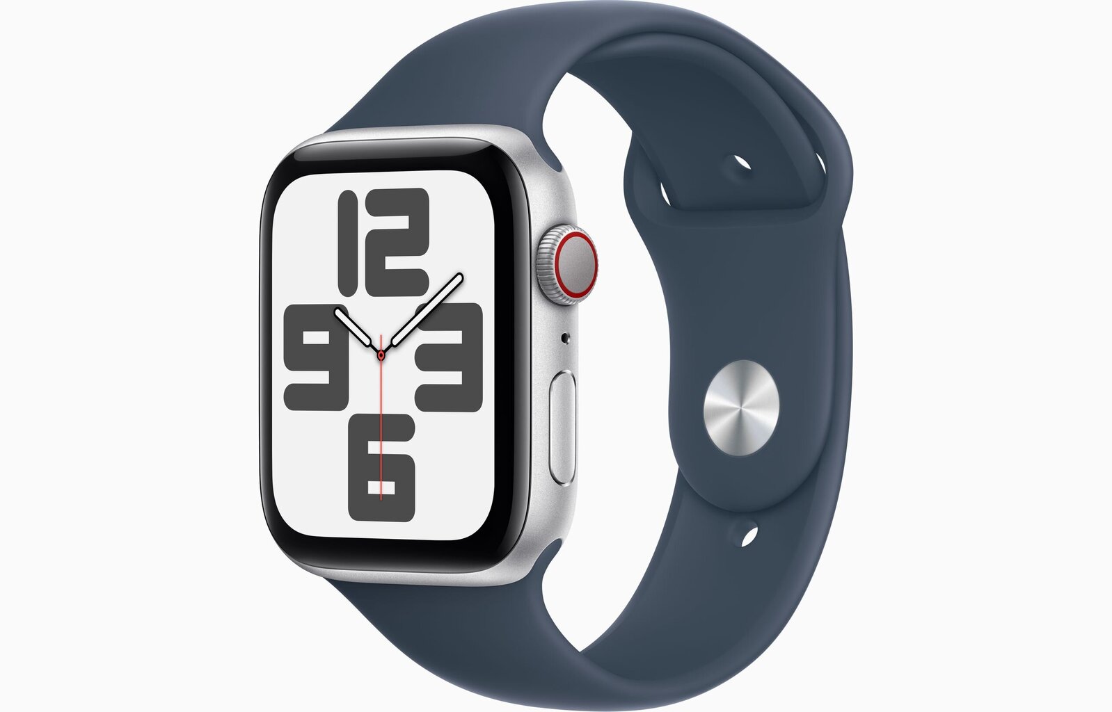 Apple Watch SE GPS + Cellular 40mm Silver Aluminium Case with Storm Blue Sport Band - S/M - MRGJ3ET/A hind ja info | Nutikellad (smartwatch) | kaup24.ee