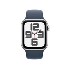 Apple Watch SE GPS + Cellular 40mm Silver Aluminium Case with Storm Blue Sport Band - S/M MRGJ3ET/A цена и информация | Смарт-часы (smartwatch) | kaup24.ee