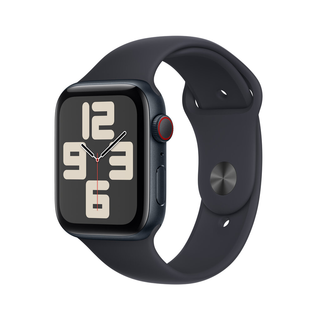 Apple Watch SE GPS + Cellular 44mm Midnight Aluminium Case with Midnight Sport Band - S/M - MRH53ET/A цена и информация | Nutikellad (smartwatch) | kaup24.ee