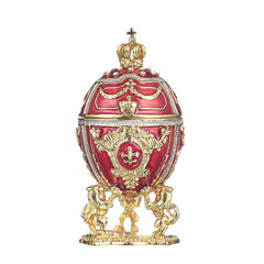 Яйцо-шкатулка в стиле Фаберже со львами и императорской короной цена и информация | Другие подарки | kaup24.ee