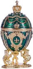 Faberge stiilis muna, ehtekarp lõvide ja keisri krooniga цена и информация | Другие оригинальные подарки | kaup24.ee