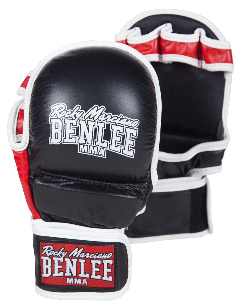 Naturaalsest nahast MMA kindad Benlee Striker, must hind ja info | Poksivarustus | kaup24.ee