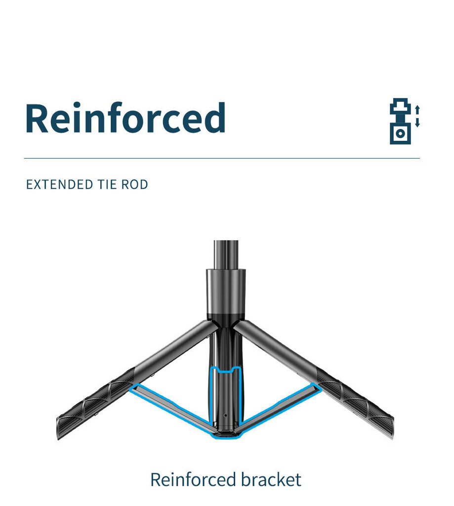 360-kraadine panoraam-selfipulk kaugjuhtimispuldi ja statiiviga, Livman L16 (selfie stick) hind ja info | Selfie sticks | kaup24.ee