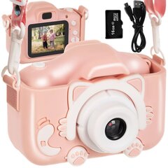 Детский цифровой фотоаппарат, розовый цена и информация | Фотоаппараты | kaup24.ee