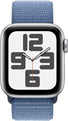 Apple Watch SE GPS + Cellular 40mm Silver Aluminium Case with Winter Blue Sport Loop MRGQ3ET/A цена и информация | Смарт-часы (smartwatch) | kaup24.ee
