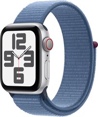 Apple Watch SE GPS + Cellular 40mm Silver Aluminium Case with Winter Blue Sport Loop - MRGQ3ET/A цена и информация | Смарт-часы (smartwatch) | kaup24.ee