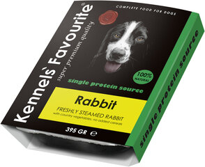 Kennels Favourite Rabbit küülikulihaga koertele, super premium klass, 395g hind ja info | Konservid koertele | kaup24.ee