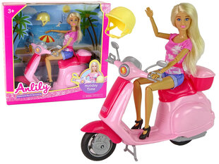 Кукла Anlily на розовом мопеде цена и информация | Игрушки для девочек | kaup24.ee