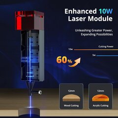Lasergraveerimis-/lõikamismasin Mecpow X3 Pro 10W цена и информация | Пилы, циркулярные станки | kaup24.ee
