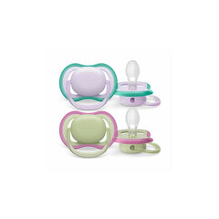 Соски Philips Avent SCF085/24, 2 шт, 0-6 мес, розовый/зеленый цвет цена и информация | Пустышки | kaup24.ee