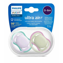 Lutt Philips Avent SCF085/24, 2 tk, 0-6 kuud, roosa/roheline hind ja info | Lutid | kaup24.ee