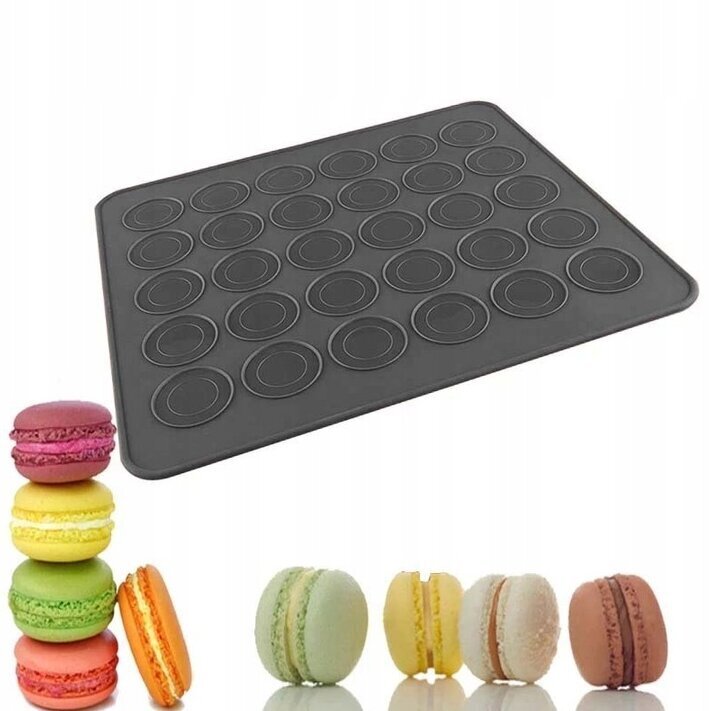 Silikoon matt macarons, 28 x 25cm цена и информация | Ahjuvormid ja küpsetustarvikud | kaup24.ee