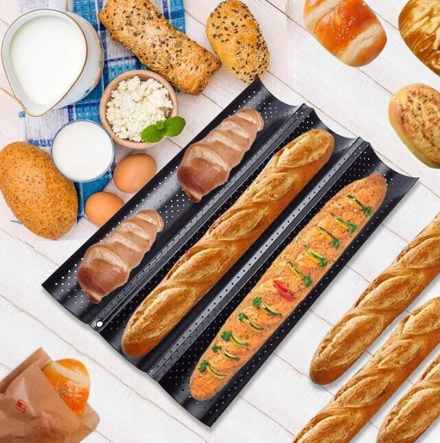 Baguette ahjuvorm, 23,5 x 38 cm hind ja info | Ahjuvormid ja küpsetustarvikud | kaup24.ee