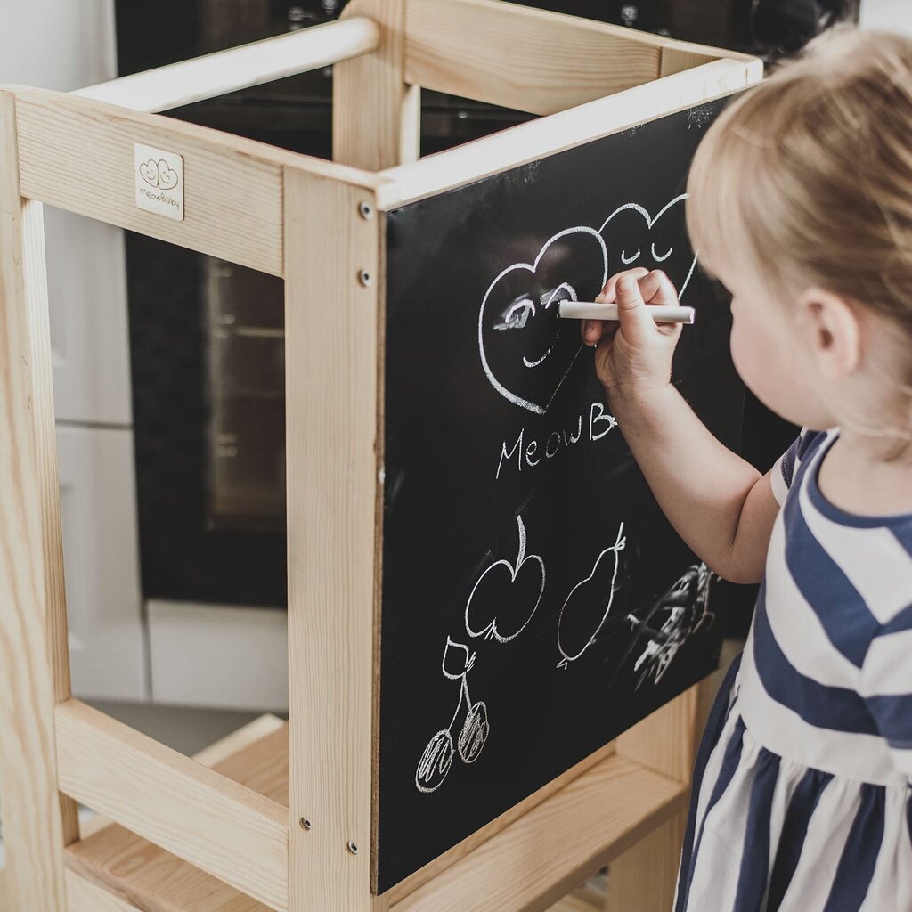 Montessori köögiabi õppetorn MeowBaby® Montessori, mitmevärviline hind ja info | Laste lauad ja toolid | kaup24.ee