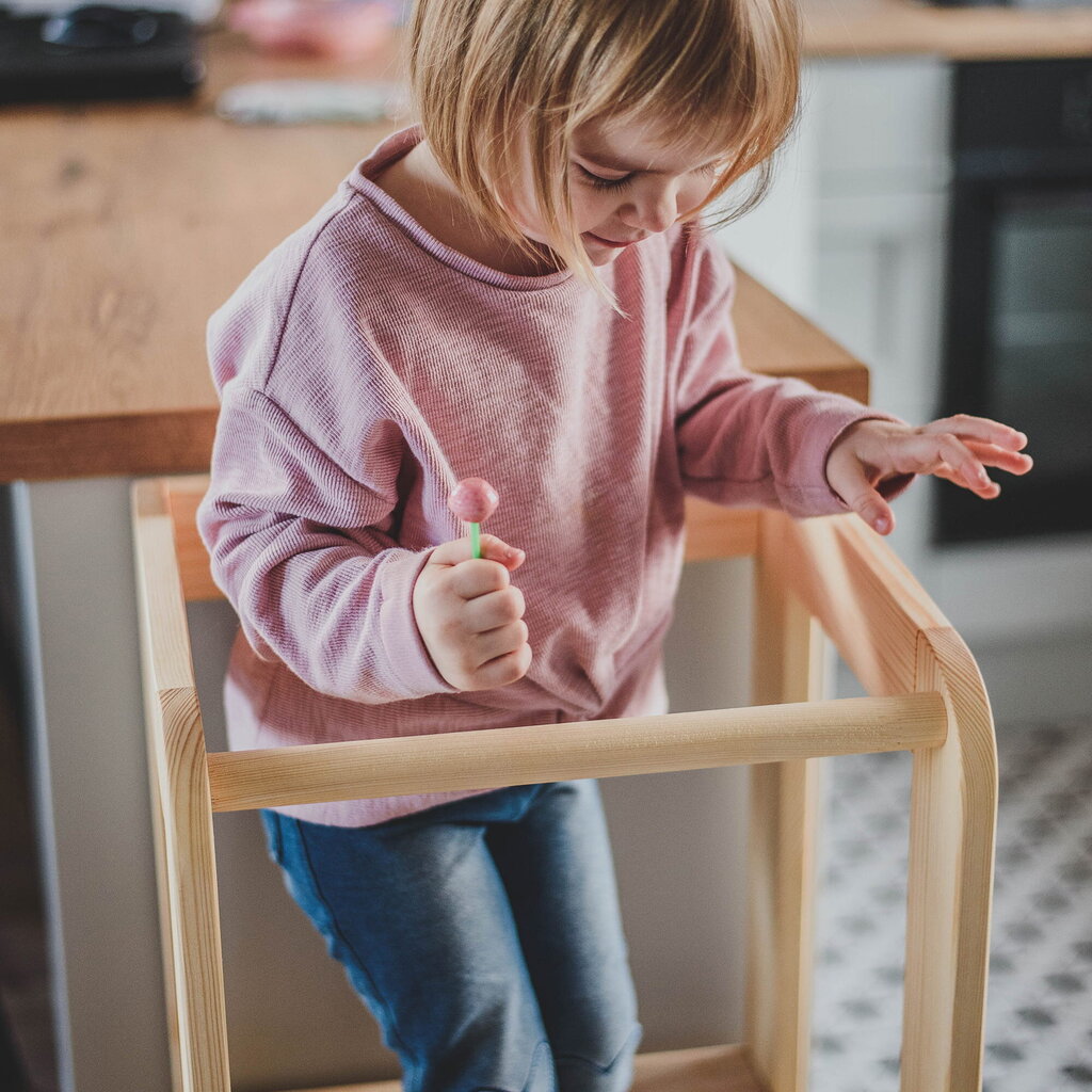 Montessori köögiabi õppetorn MeowBaby®, valge hind ja info | Laste lauad ja toolid | kaup24.ee