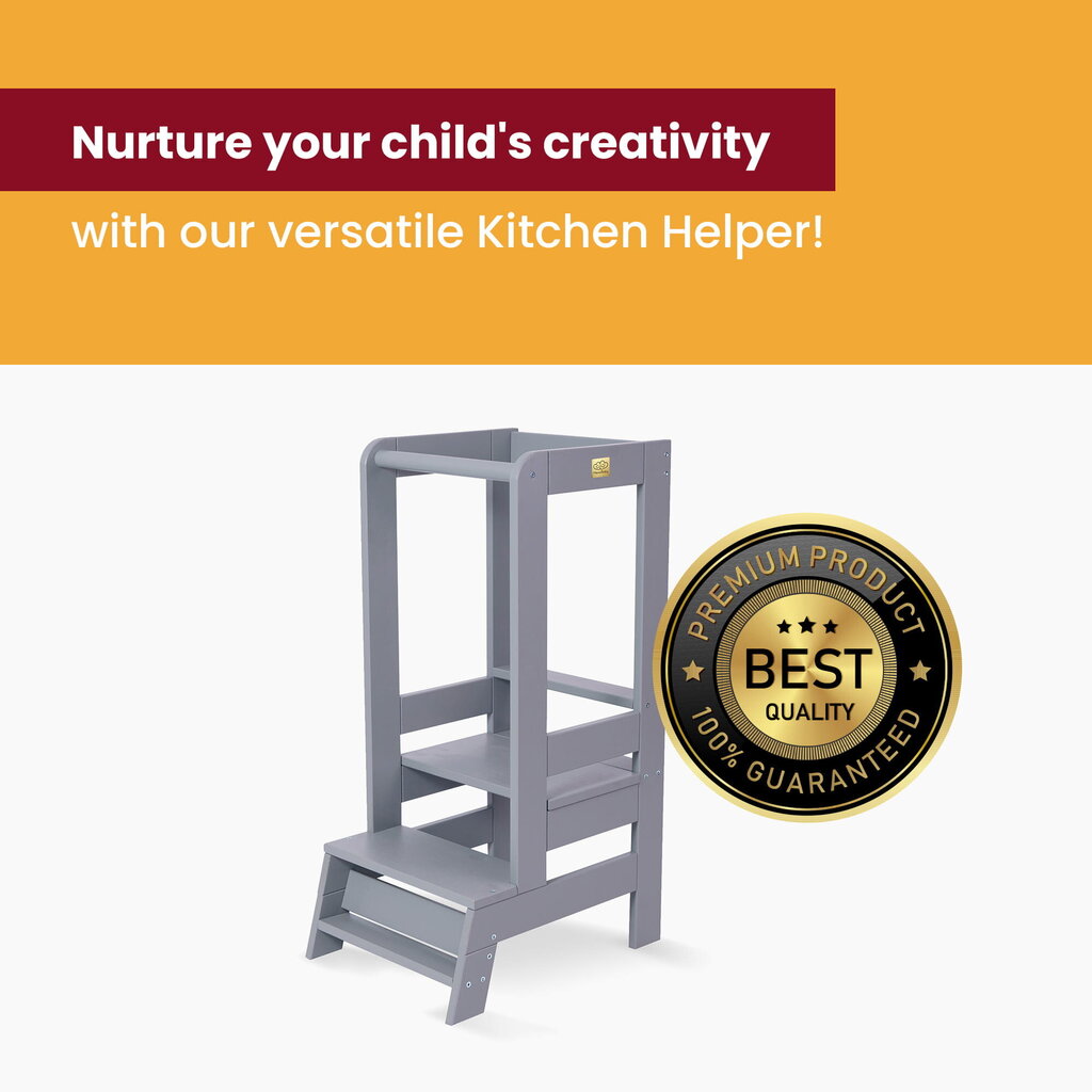 Montessori köögiabi õppetorn MeowBaby®, pruun hind ja info | Laste lauad ja toolid | kaup24.ee