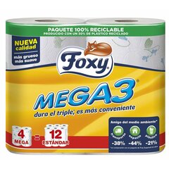 Tualettpaberi Rullide Foxy Mega3 цена и информация | Туалетная бумага, бумажные полотенца | kaup24.ee