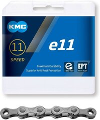 Велосипедная цепь KMC e11 EPT, 11 м, 136л цена и информация | Другие аксессуары для велосипеда | kaup24.ee