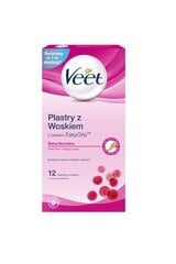 Восковые полоски для депиляции для нормальной кожи Veet Easy-Gelwax 12 шт. цена и информация | Средства для депиляции | kaup24.ee