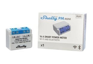 Nutikas Wi-Fi Bluetooth-mõõtur Shelly PLUS PM Mini цена и информация | Системы безопасности, контроллеры | kaup24.ee