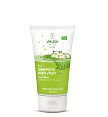 Dušigeel ja šampoon lastele Weleda Kids 2in1 Lively Lime 150 ml hind ja info | Laste ja ema kosmeetika | kaup24.ee