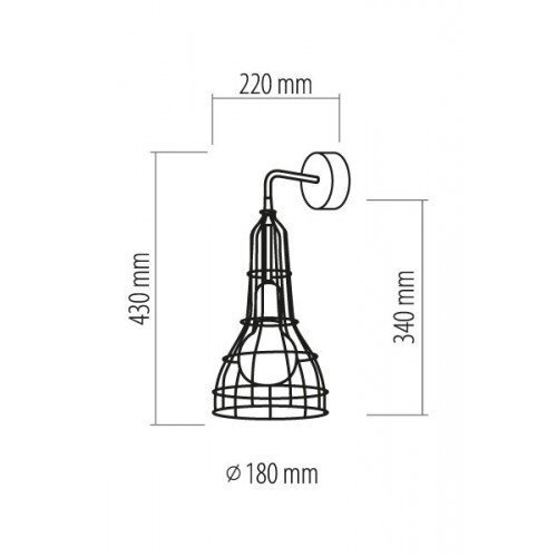 Seinavalgusti TK Lighting Long Black hind ja info | Seinavalgustid | kaup24.ee