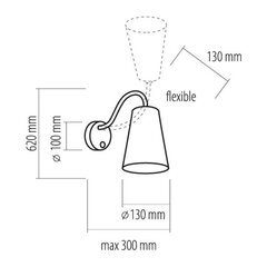 Seinavalgusti TK Lighting Wire Gray hind ja info | Seinavalgustid | kaup24.ee