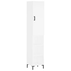 vidaXL kõrge kapp, valge , 34,5x34x180 cm, tehispuit hind ja info | Kummutid | kaup24.ee