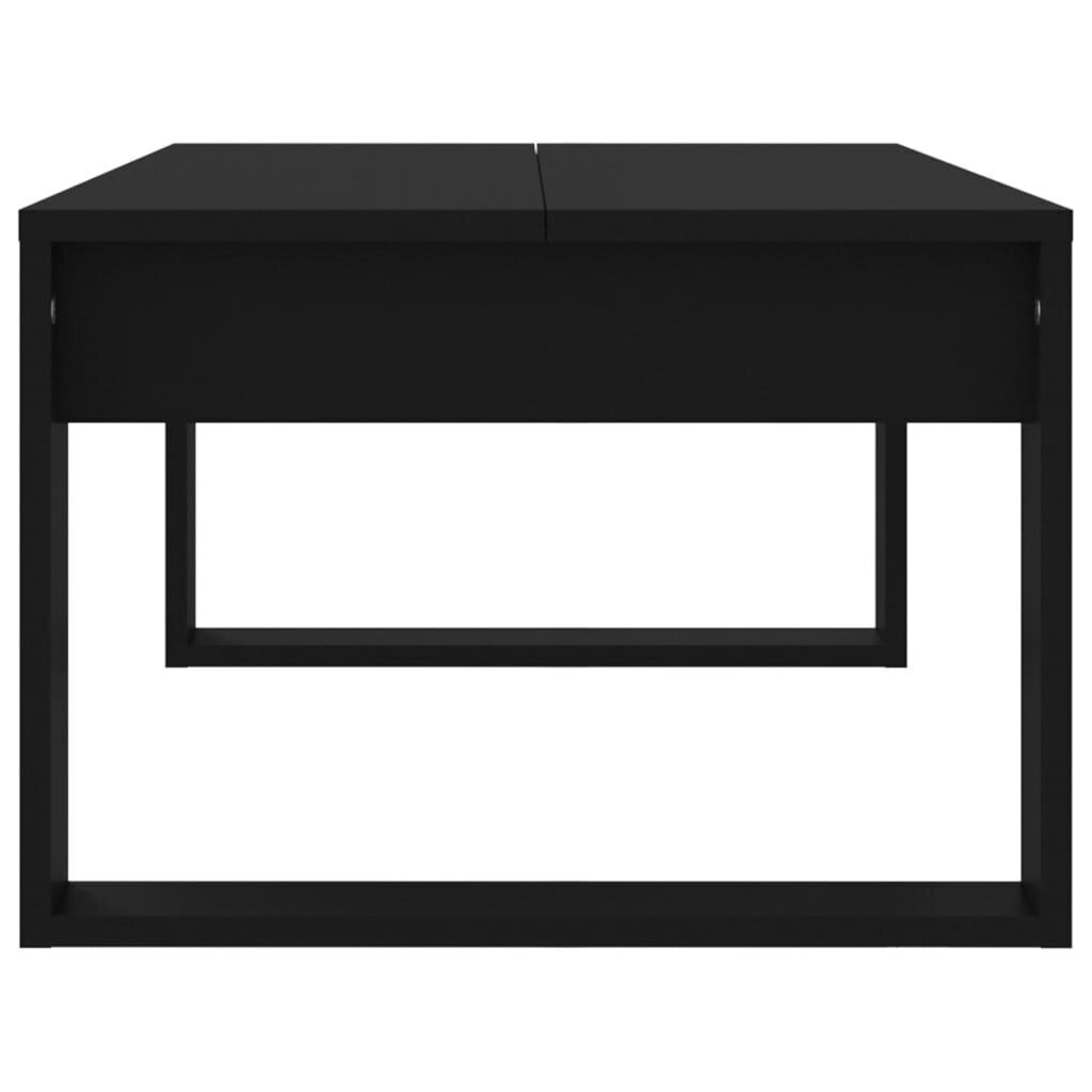 vidaXL kohvilaud, must, 102 x 50 x 35 cm, tehispuit hind ja info | Diivanilauad | kaup24.ee