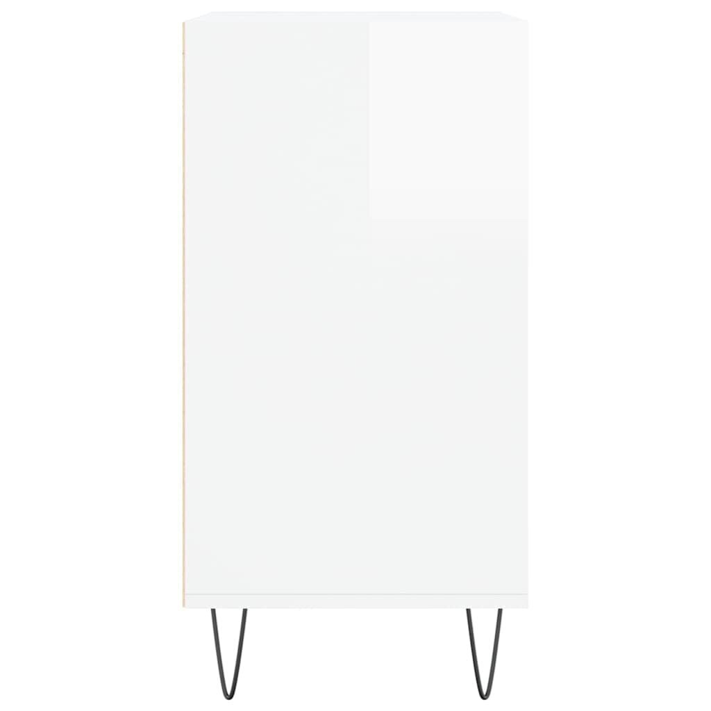 vidaXL puhvetkapp, kõrgläikega valge, 57 x 35 x 70 cm, tehispuit цена и информация | Elutoa väikesed kapid | kaup24.ee