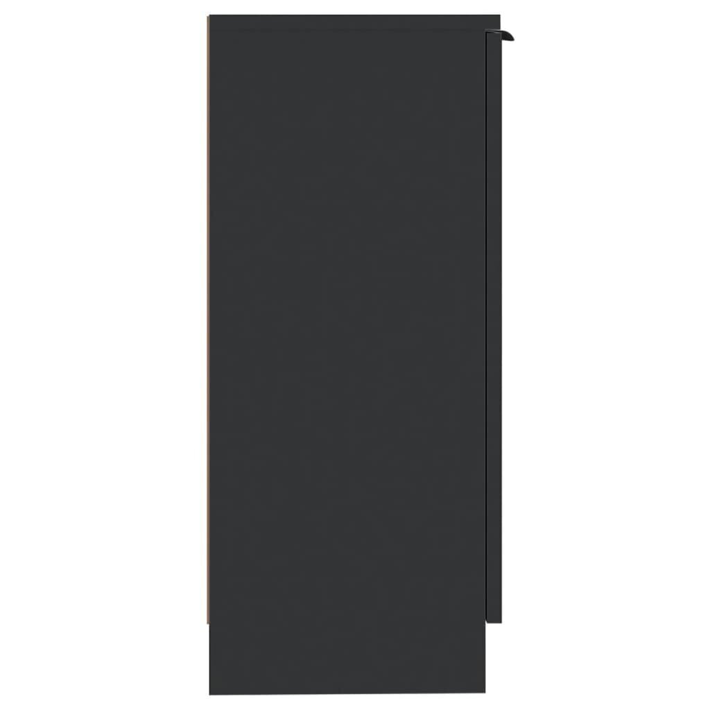 vidaXL puhvetkapid 2 tk, must, 30 x 30 x 70 cm, tehispuit цена и информация | Elutoa väikesed kapid | kaup24.ee