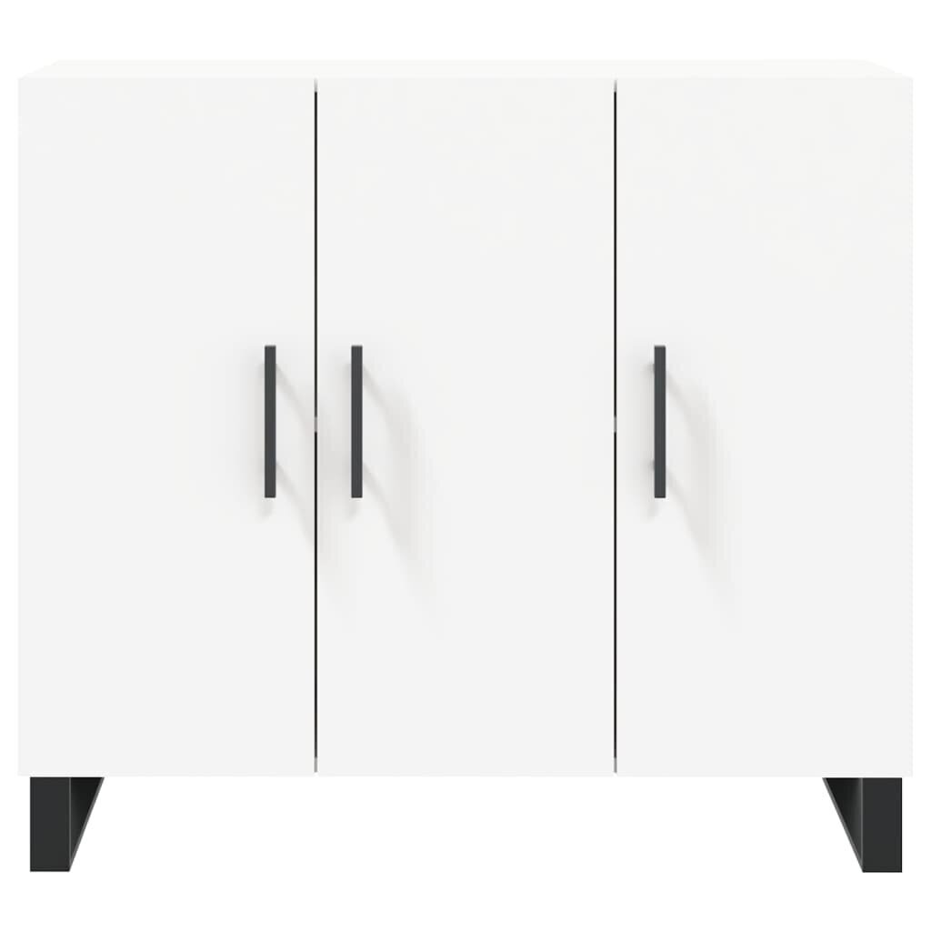vidaXL puhvetkapp, valge, 90 x 34 x 80 cm, tehispuit hind ja info | Elutoa väikesed kapid | kaup24.ee