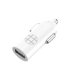 LED car charger Budi 1x USB, 2.4A (white) цена и информация | Зарядные устройства для телефонов | kaup24.ee