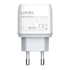 LDNIO Сетевое зарядное устройство LDNIO A2424C USB, USB-C 20 Вт + USB-C — кабель Lightning цена и информация | Зарядные устройства для телефонов | kaup24.ee