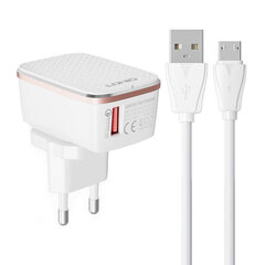 LDNIO Сетевое зарядное устройство LDNIO A1204Q 18 Вт + кабель USB-C цена и информация | Зарядные устройства для телефонов | kaup24.ee