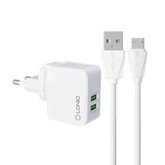 LDNIO Сетевое зарядное устройство LDNIO A2203 2USB + кабель USB-C цена и информация | Зарядные устройства для телефонов | kaup24.ee