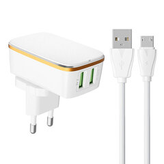 LDNIO Сетевое зарядное устройство LDNIO A2204 2USB + кабель USB-C цена и информация | Зарядные устройства для телефонов | kaup24.ee