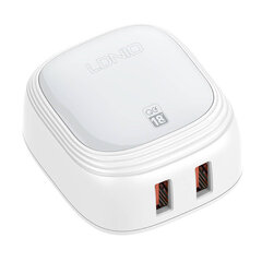 LDNIO Сетевое зарядное устройство LDNIO A2512Q 2USB 18 Вт + кабель USB-C цена и информация | Зарядные устройства для телефонов | kaup24.ee