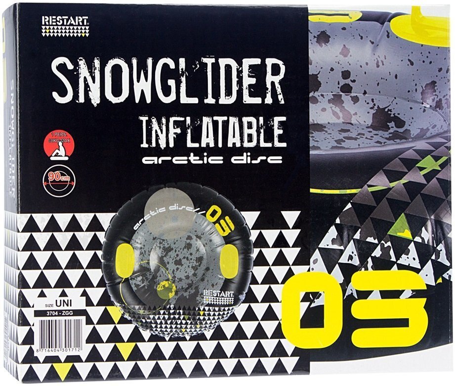 Täispuhutav ümmargune tuub Snowglider Inflatable Arctic Disc, NIJDAM hind ja info | Kelgud, lumetuubid ja liulauad | kaup24.ee