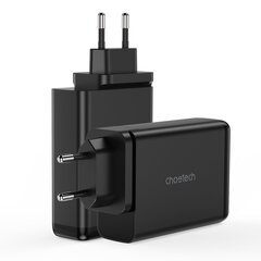 Choetech charger GaN 140W 4 ports (2x USB C, 2x USB) black (PD6005) цена и информация | Зарядные устройства для телефонов | kaup24.ee