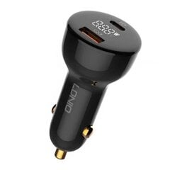 LDNIO Автомобильное зарядное устройство LDNIO C101, USB + USB-C, 100 Вт + кабель USB-C на Lightning (черный) цена и информация | Зарядные устройства для телефонов | kaup24.ee